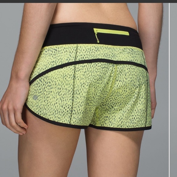 Lululemon Speed Shorts - Dottie Dash Clarity Yellow - Picture 1 of 6